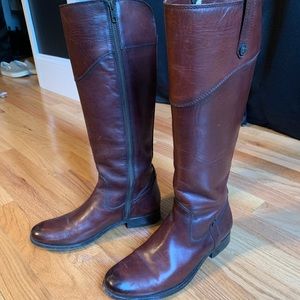 Brown Frye Riding Boots Genuine Leather Size 7.5 Women’s